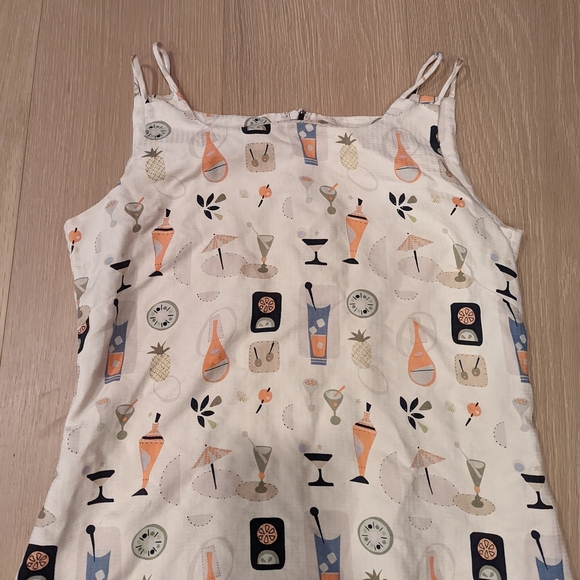 Vintage Tori Richard martini print shift dress 100% Silk - Picture 3 of 7